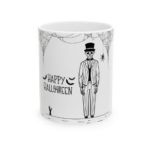 Halloween Skeleton Groom Coffee Mugs