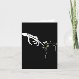 Halloween Skeleton Hand Cat Boop Funny Costume Cat Card