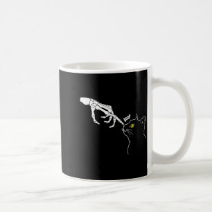 Halloween Skeleton Hand Cat Boop Funny Costume Cat Coffee Mug