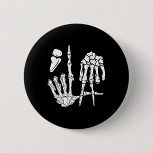 Halloween Skeleton Hand Comma La Punctuation Kamal 6 Cm Round Badge
