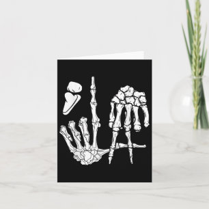Halloween Skeleton Hand Comma La Punctuation Kamal Card