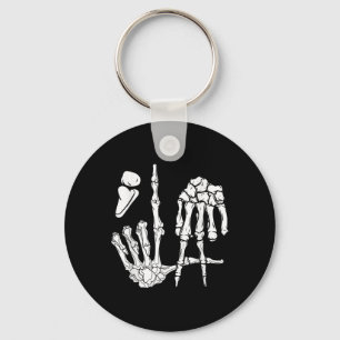 Halloween Skeleton Hand Comma La Punctuation Kamal Key Ring