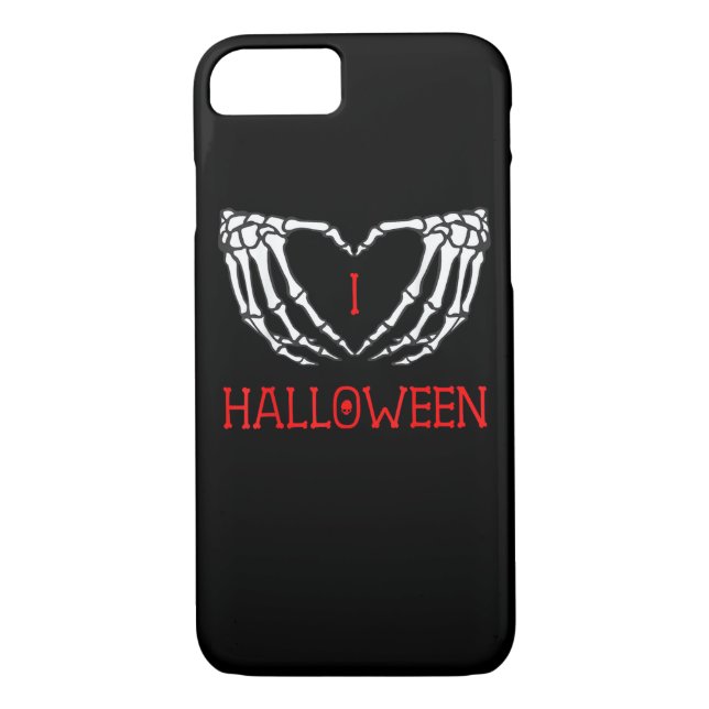 Halloween Skeleton Hands Forming Heart Gothic Case-Mate iPhone Case (Back)