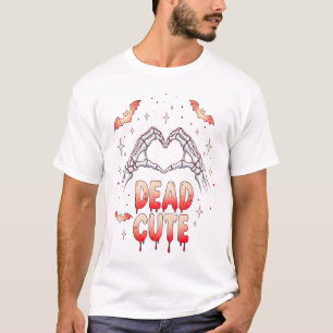 halloween Skeleton Hands Heart, Bats & Blood T-Shirt