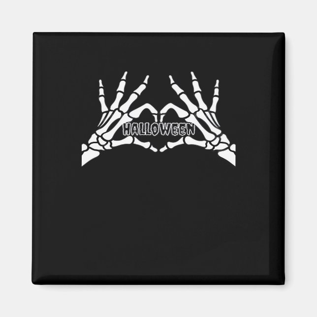 Halloween - Skeleton Hands Heart Magnet (Front)