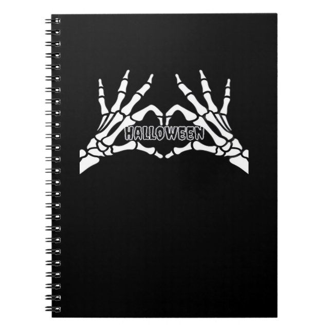Halloween - Skeleton Hands Heart Notebook (Front)