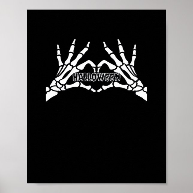 Halloween - Skeleton Hands Heart Poster (Front)