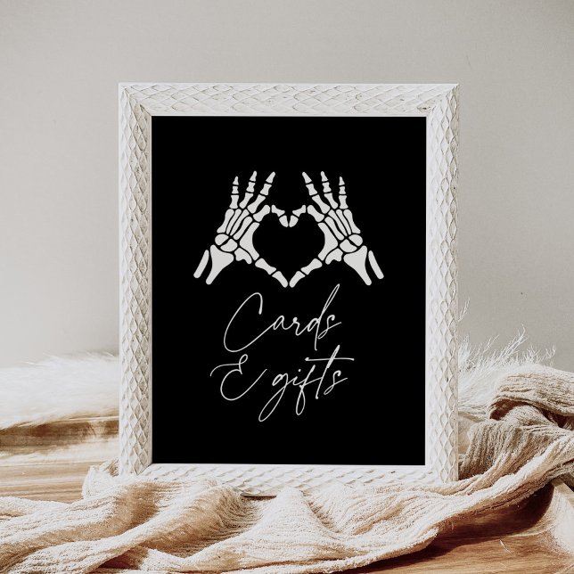 Halloween Skeleton Hands Shower Cards and Gifts Poster (Creator Uploaded)