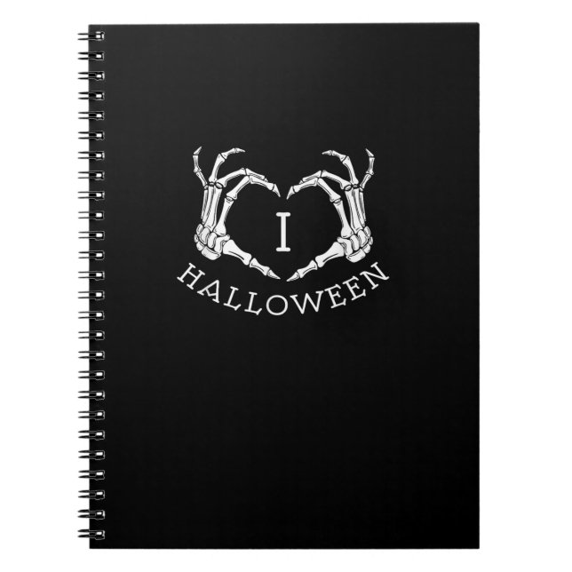 Halloween Skeleton Heart Fall Notebook (Front)