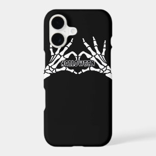 Halloween Skeleton Heart Hands Retro Style