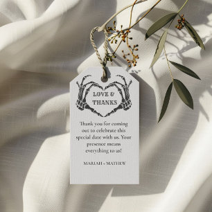 Halloween Skeleton Heart Hands Thank You Gift Gift Gift Tags