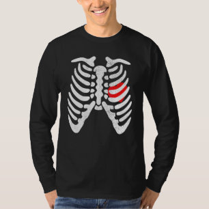 Halloween Skeleton Heart Rib Cage X Ray Adult Kids T-Shirt