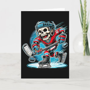 Halloween Skeleton Hockey Card