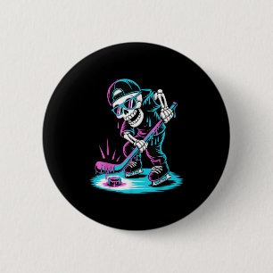 Halloween Skeleton Hockey Drip Boys Youth Dripping 6 Cm Round Badge