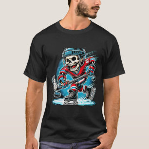 Halloween Skeleton Hockey T-Shirt