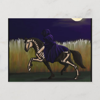 Halloween Skeleton Horse & Rider Postcard