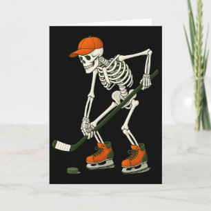 Halloween Skeleton Ice Hockey Costume Funny Men Bo Card