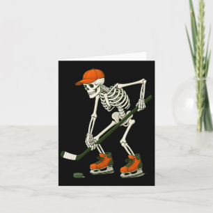 Halloween Skeleton Ice Hockey Costume Funny Men Bo Card