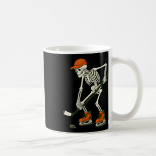 Halloween Skeleton Ice Hockey Costume Funny Men Bo Coffee Mug