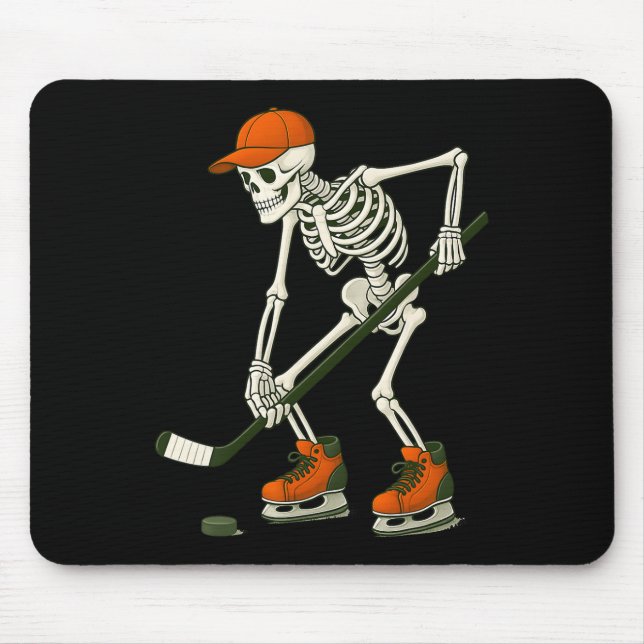Halloween Skeleton Ice Hockey Costume Funny Men Bo Mouse Pad (Front)