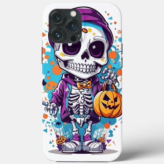 halloween skeleton illustration Case-Mate iPhone case (Back)