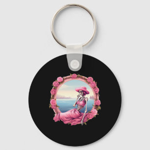 Halloween Skeleton In October We Wear Pink With To Key Ring