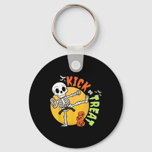 Halloween Skeleton Karate Kick Martial Art Taekwon Key Ring