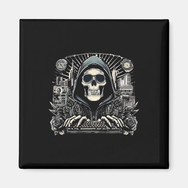 Halloween Skeleton Keyboard  Magnet (Front)