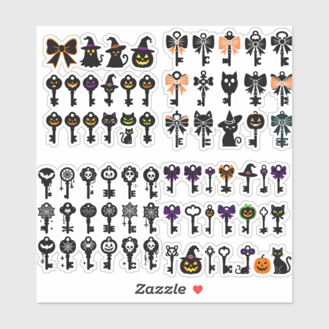 Halloween Skeleton Keys – Spooky Decorative Key Gr (Sheet)