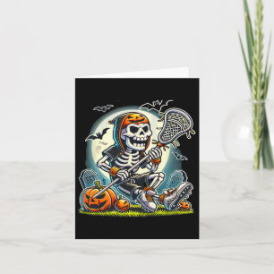 Halloween Skeleton Lacrosse Card