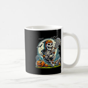 Halloween Skeleton Lacrosse Coffee Mug