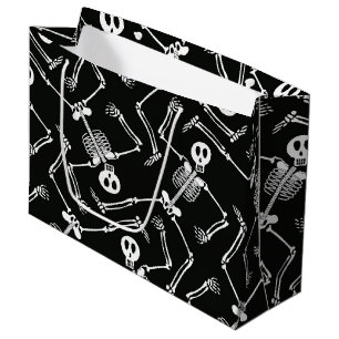 Halloween skeleton large gift bag