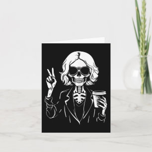 Halloween Skeleton Lazy Drinking Cup Coffee Costum Card