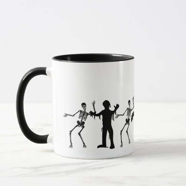 Halloween Skeleton Monster Coffee Mug (Left)