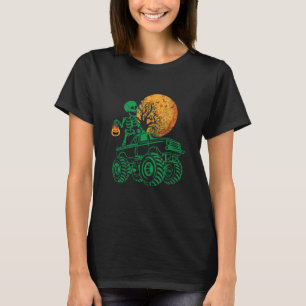 Halloween Skeleton Monster Truck Kids Boys Toddler T-Shirt