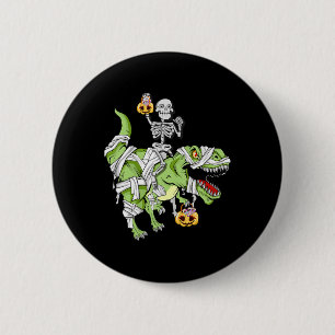 Halloween Skeleton Mummy Dinosaur T rex Fun Hallow 6 Cm Round Badge