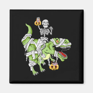Halloween Skeleton Mummy Dinosaur T rex Fun Hallow Magnet