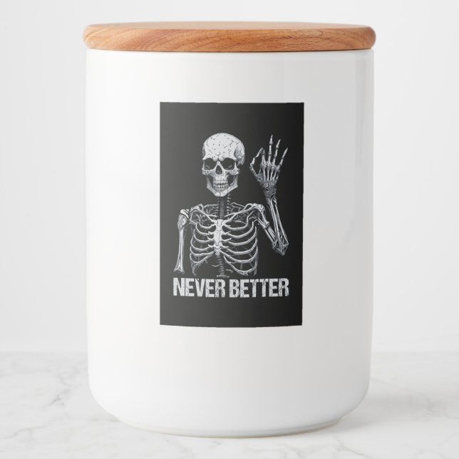 Halloween Skeleton - Never Better I Food Label (Front)