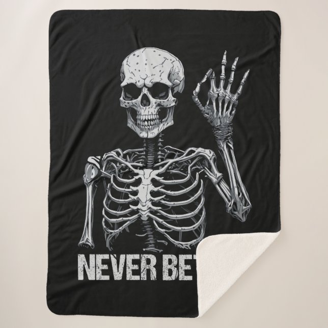 Halloween Skeleton - Never Better I Sherpa Blanket (Front)
