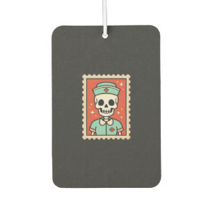 Halloween Skeleton Nurse Stamp Design_1 Car Air Freshener