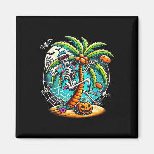 Halloween Skeleton Palm Tree Magnet
