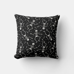 Halloween Skeleton Pattern Cushion