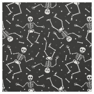 Halloween Skeleton Pattern Fabric