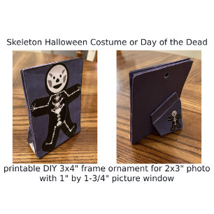 Halloween Skeleton Photo Frame Ornament Printable Poster