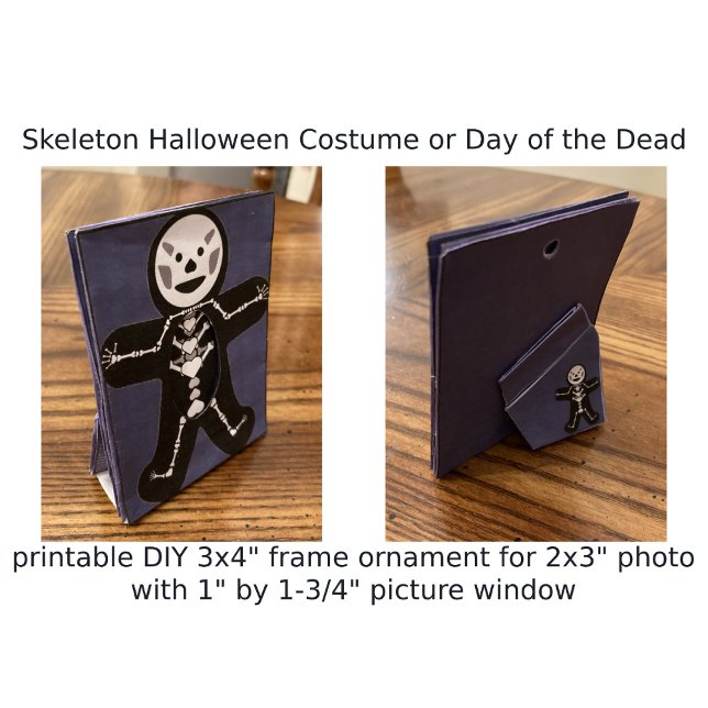 Halloween Skeleton Photo Frame Ornament Printable Poster (Creator Uploaded)