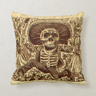 Halloween Skeleton Pirate Cushion