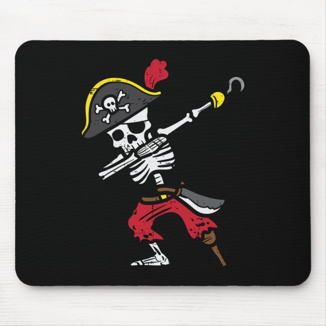 Halloween Skeleton Pirate Dab Costume Boy Kids Tod Mouse Pad (Front)
