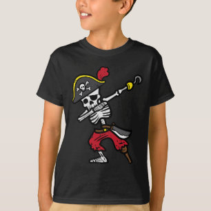 Halloween Skeleton Pirate Dab Costume Boy Kids Tod T-Shirt