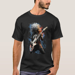 Halloween Skeleton Playing Guitar - Rock And Roll T-Shirt