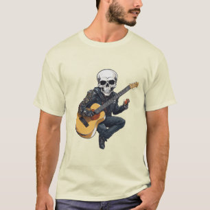 Halloween Skeleton Playing Guitar T-Shirt
